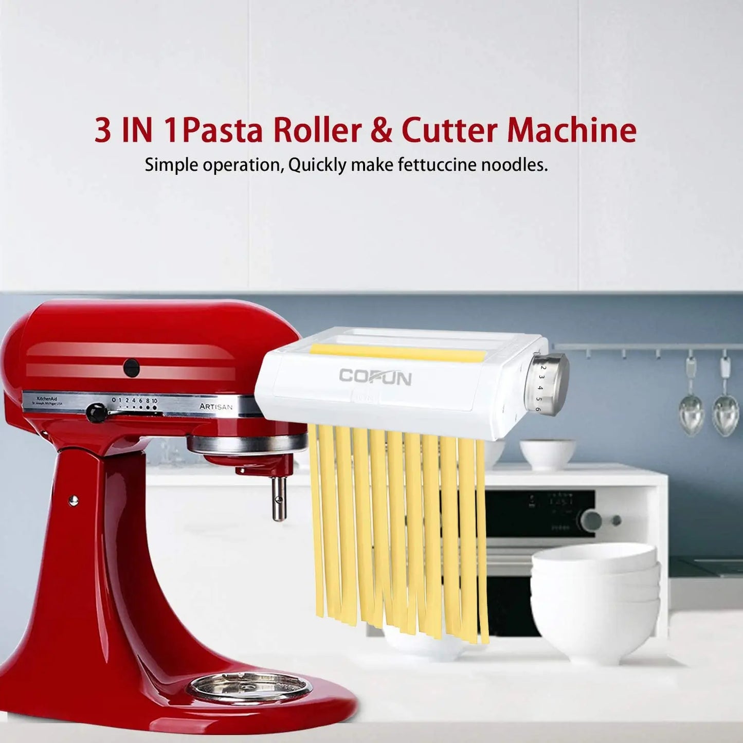 kitchen pasta machine, stainless steel pasta stand mixer noodle accessories kitchen tool KitchenAid accessories