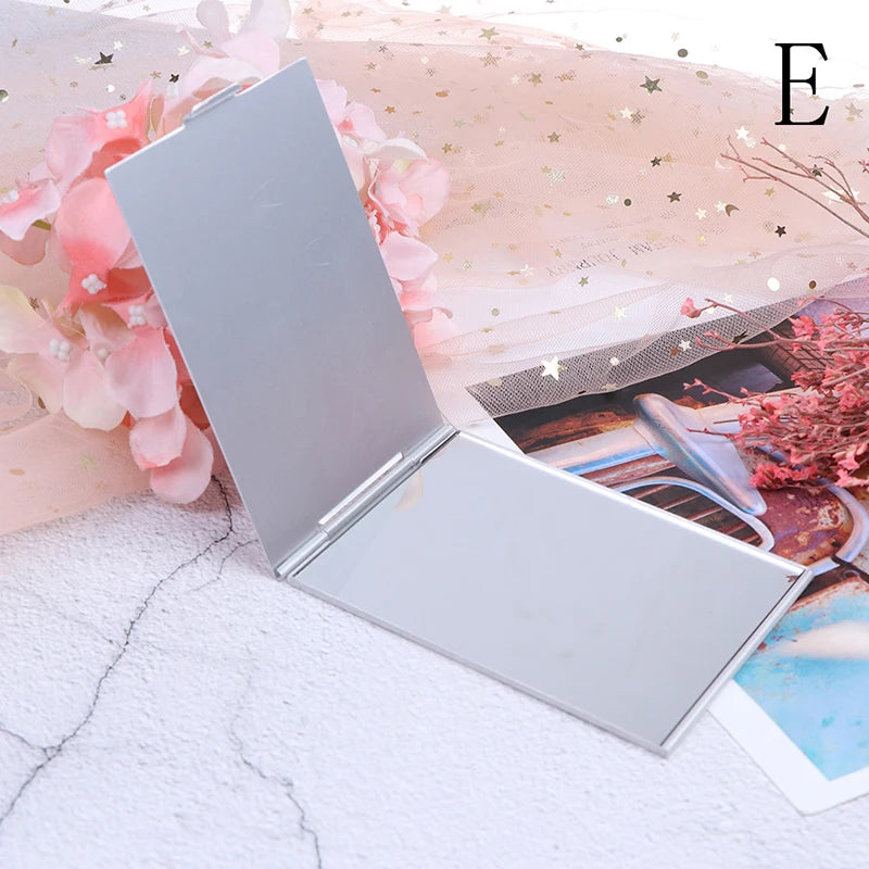 cshou55 Ultra-thin Folding Make Up Mirror Personalised Portable Compact Cosmetic Mirror Pocket Rectangle Makeup Folding Mirrors