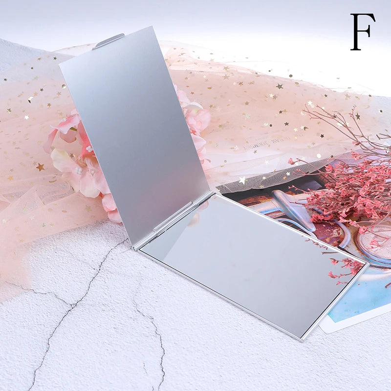 cshou55 Ultra-thin Folding Make Up Mirror Personalised Portable Compact Cosmetic Mirror Pocket Rectangle Makeup Folding Mirrors