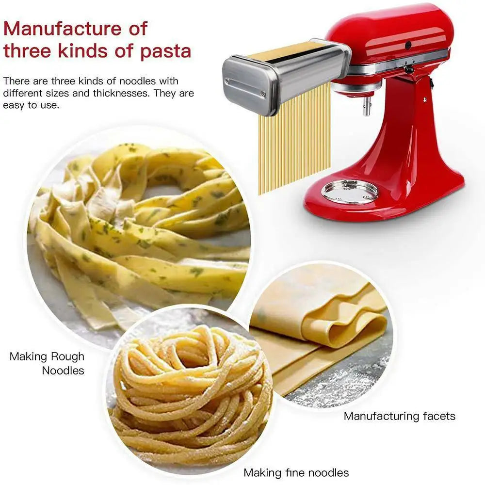 kitchen pasta machine, stainless steel pasta stand mixer noodle accessories kitchen tool KitchenAid accessories