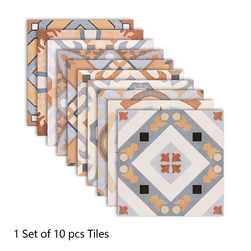 Retro finish matte Moroccan style tile for bathroom kitchen wall remodeled with wear-resistant waterproof self-adhesive paper