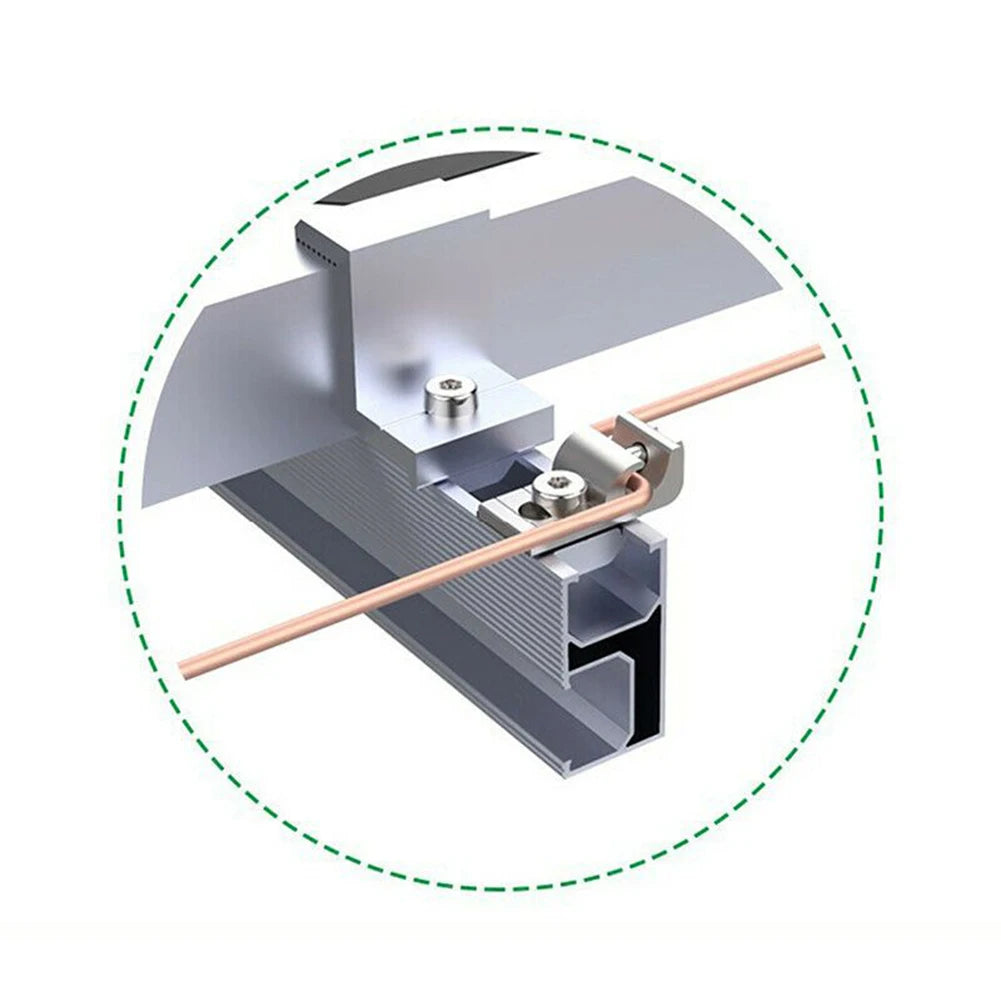 Solar Panel Mounting Bracket Clamps Ground Lugs Fasteners Photovoltaic Support Home Improvement Solar Part For Automobiles Ships