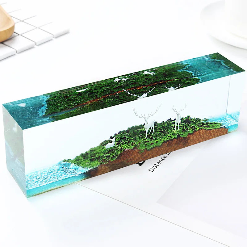 DIY3D Three-Dimensional Forest Micro Landscape Accessories Crystal Epoxy Glue Filling Decorative Elk And Elf Deer Model