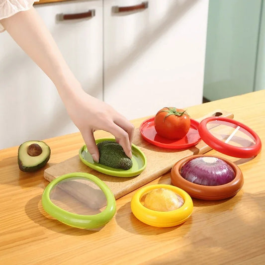 Kitchen Storage Container Organizers Box for Refrigerator Cabinet Avocado Lemon Onion Fresh-Keeping Reusable Container