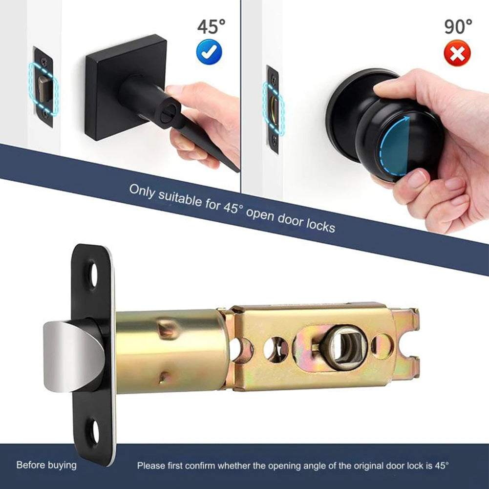 1set Door Lock Body For Bathroom Single Tongue Lock Bolt With Core Home Improvement 60-70cm Adjustable Door Lock Hardware Tools