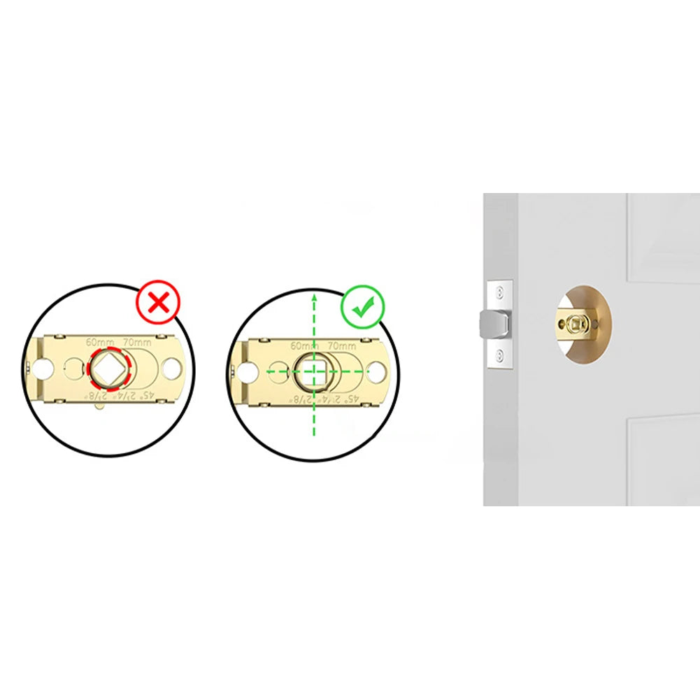 1set Door Lock Body For Bathroom Single Tongue Lock Bolt With Core Home Improvement 60-70cm Adjustable Door Lock Hardware Tools