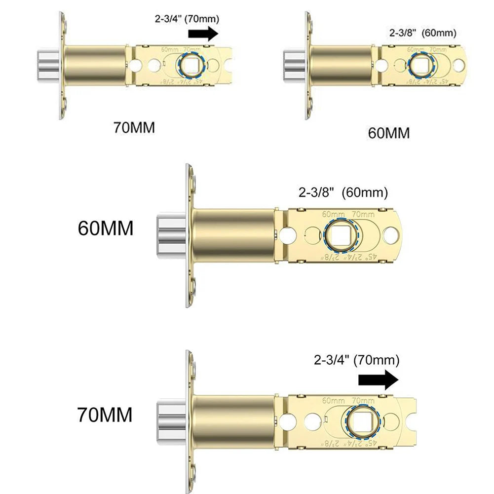 1set Door Lock Body For Bathroom Single Tongue Lock Bolt With Core Home Improvement 60-70cm Adjustable Door Lock Hardware Tools