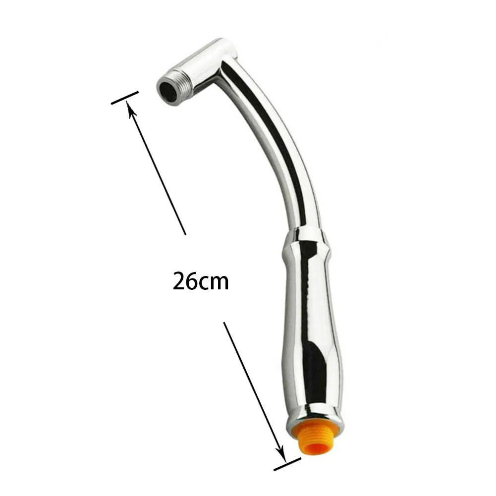 Shower Head Extension Arm Arch Design Hand Hold Adjustable Extra Pipe Bath Rain Shower Angled Shower Arm Kit Chrome For Bathroom