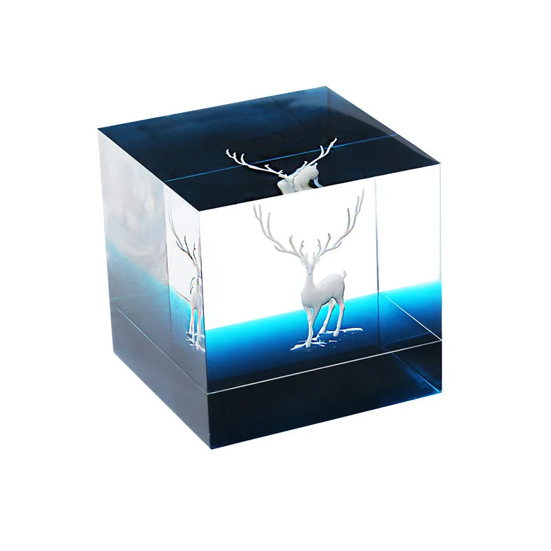 DIY3D Three-Dimensional Forest Micro Landscape Accessories Crystal Epoxy Glue Filling Decorative Elk And Elf Deer Model