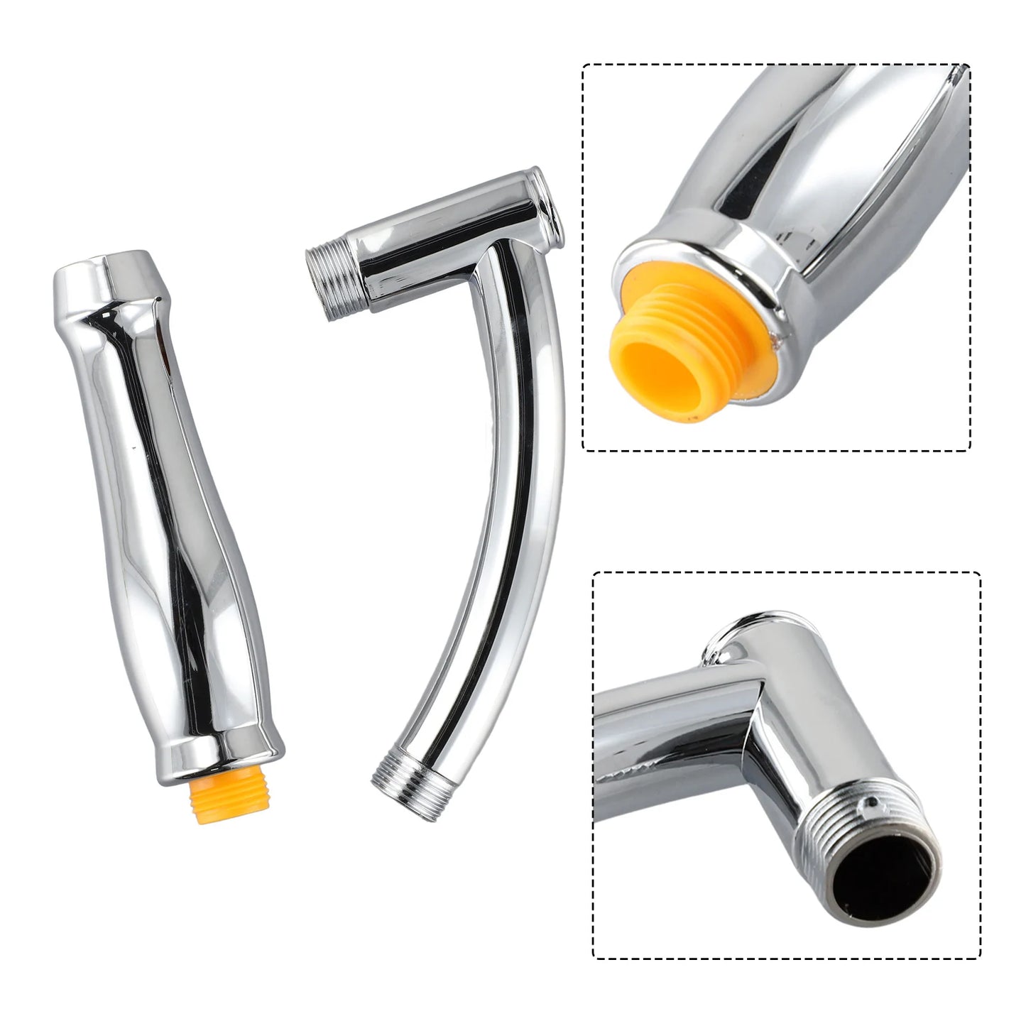 Shower Head Extension Arm Arch Design Hand Hold Adjustable Extra Pipe Bath Rain Shower Angled Shower Arm Kit Chrome For Bathroom