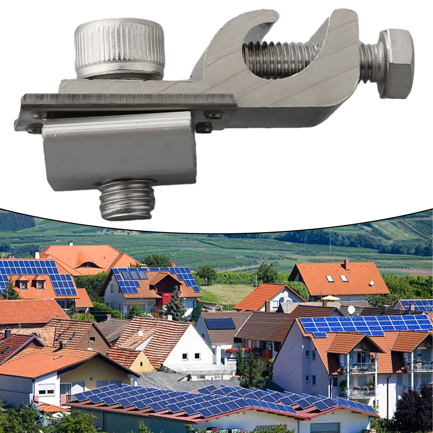 Solar Panel Mounting Bracket Clamps Ground Lugs Fasteners Photovoltaic Support Home Improvement Solar Part For Automobiles Ships