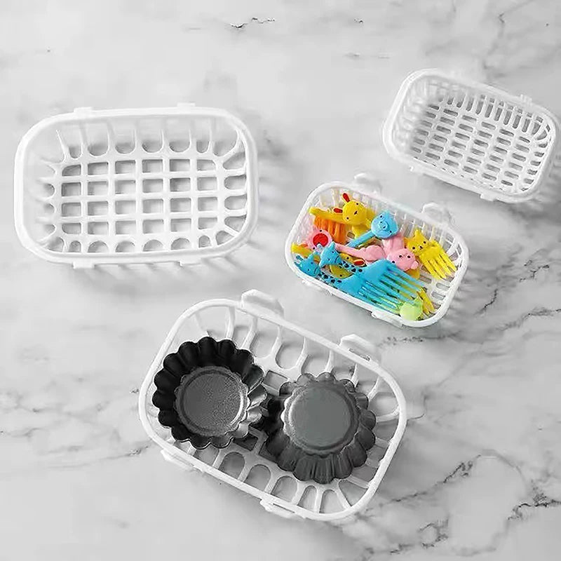 2pc Dishwasher Special Small Items Cleaning Basket Kitchen Tools Accessories Soaking Box Storage Box Dish Fork Chopstick Storage