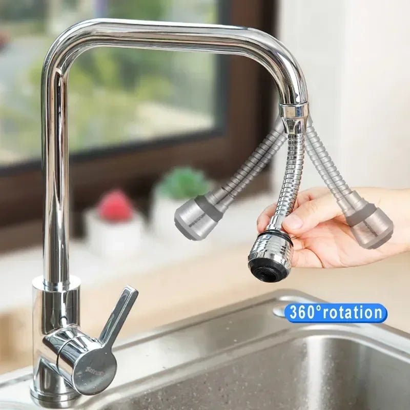 2 Modes 360 Rotatable Bubbler High Pressure Faucet Extender Water Saving Bathroom Kitchen Accessories Supplies Kitchen Gadgets