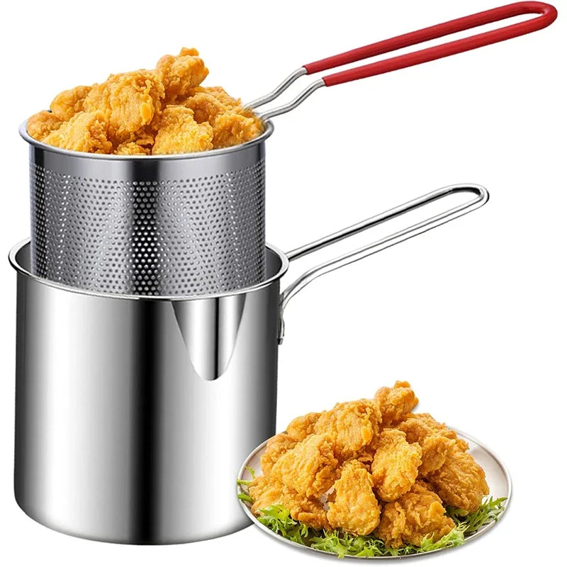 Hot Filter Pasta Spoon Frying Basket Oil Residue Colander Vegetable French Potato Chips Onion Rings Chicken Wings Snack Fried