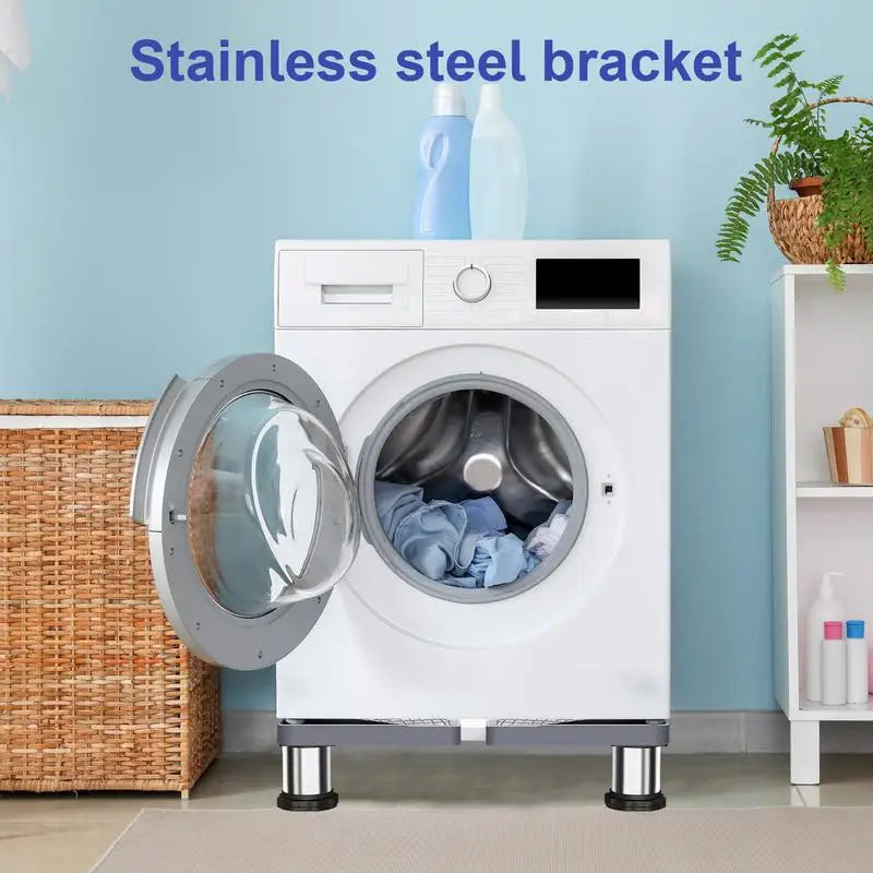 Washing Machine Stand Movable  Refrigerator Raised Base Adjustable Washer Dryer Pedestal  Heavy Duty Home Appliance Accessories