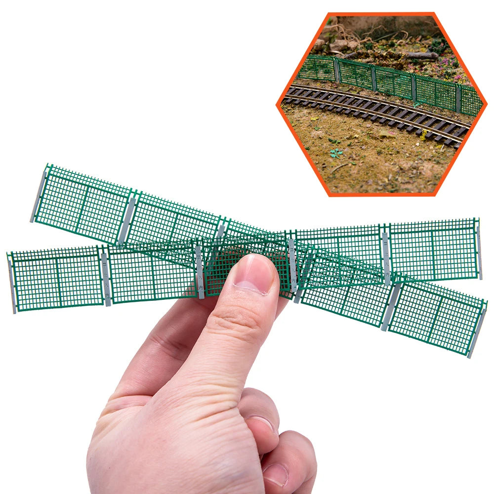 1Pcs/3Pcs Simulation Fence ABS Railroad Paling Model Kit Diy Railway Sand Table Scene Layout Materials Of Diorama