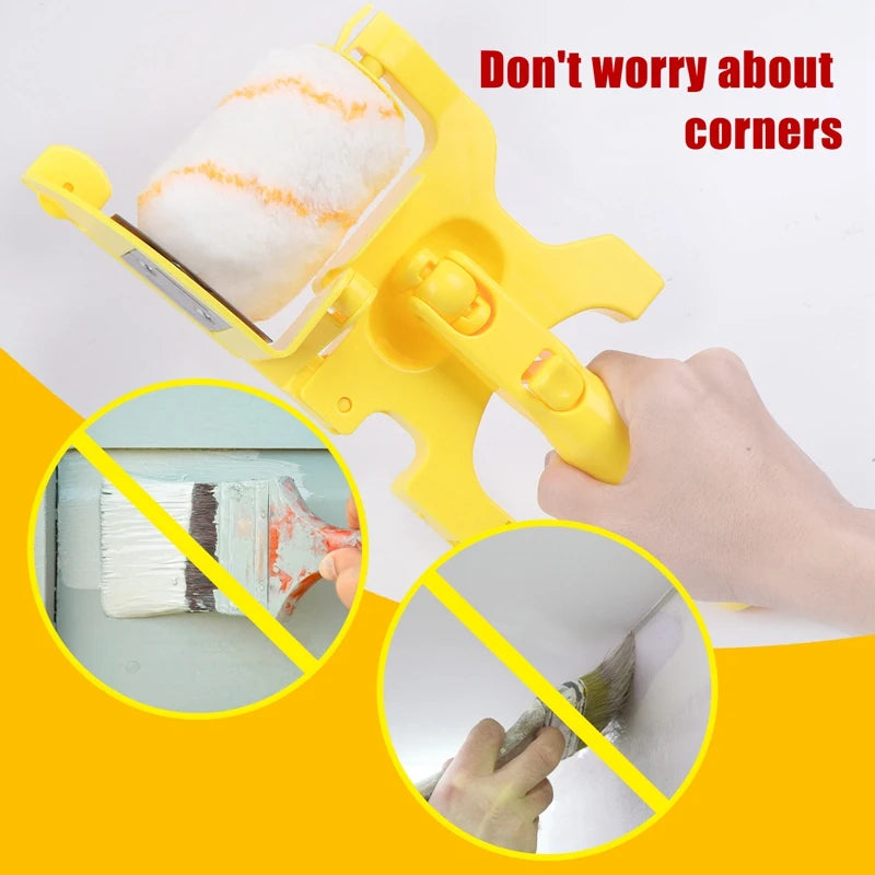 11Pcs Paint Roller Brush Set Multifunctional Hand-Held Clean-Cut Paint Edger Roller Brush Portable Home Improvement Tool-FS-PHFU