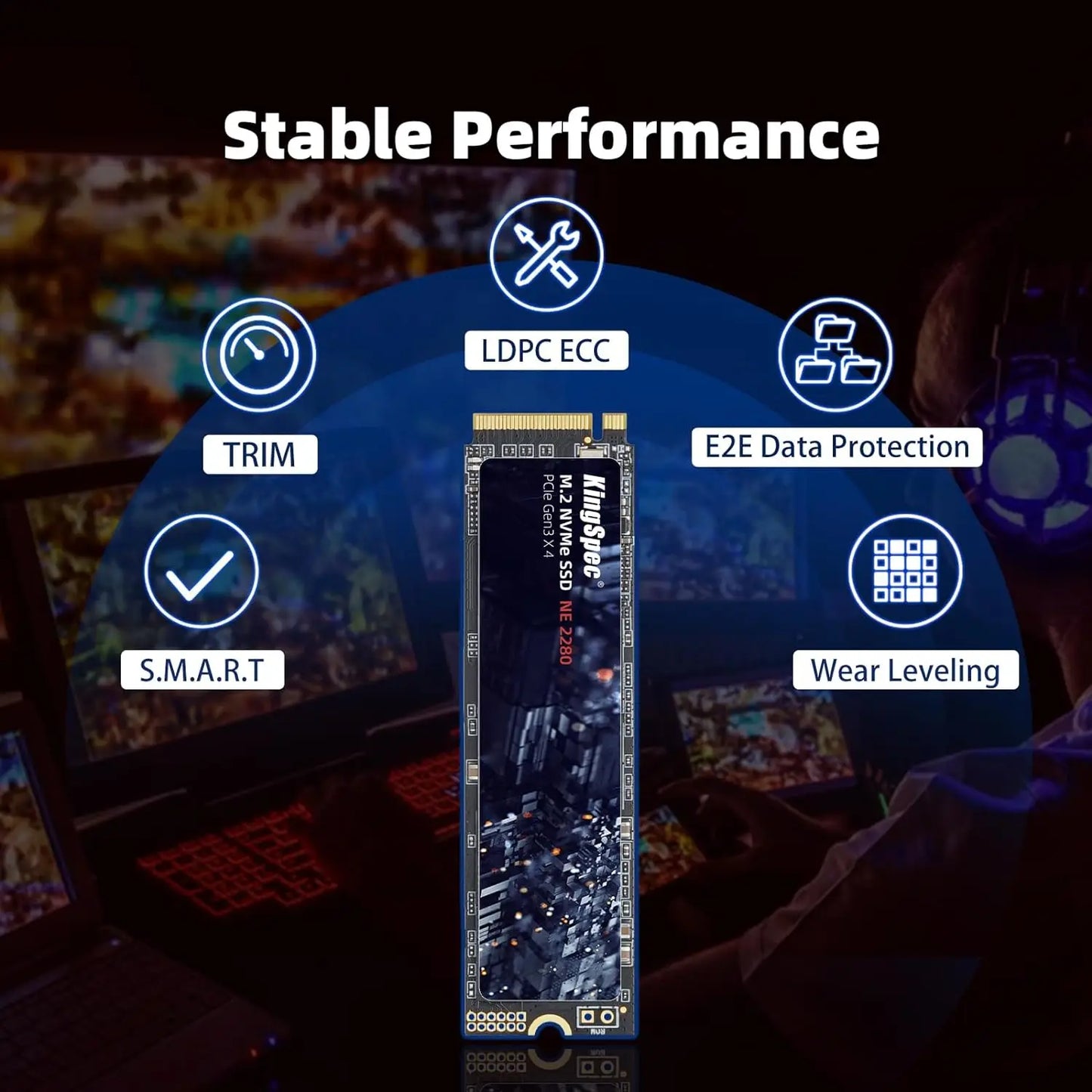 KingSpec M.2 SSD 120GB 256GB 512GB 1TB SSD 2TB hard Drive M2 ssd m.2 NVMe pcie SSD Internal Hard Disk For Laptop Desktop MSI