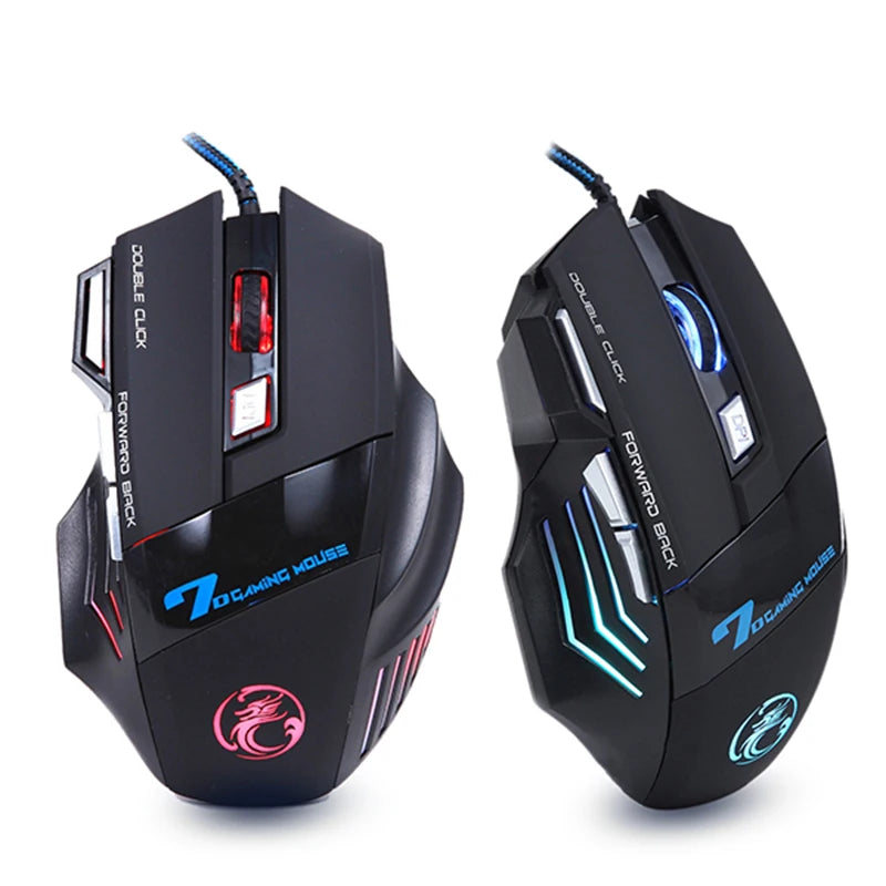 Ergonomic Wired Gaming Mouse LED 5500 DPI USB Computer Mouse Gamer RGB Mice X7 Silent Mause With Backlight Cable For PC Laptop