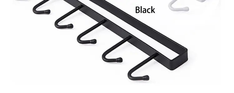 Kitchen Iron Art Seamless Nail Free Hooks Multi Row Cabinet Storage Hooks Storage of Kitchen Cabinet Wall Shelf Storage Rack