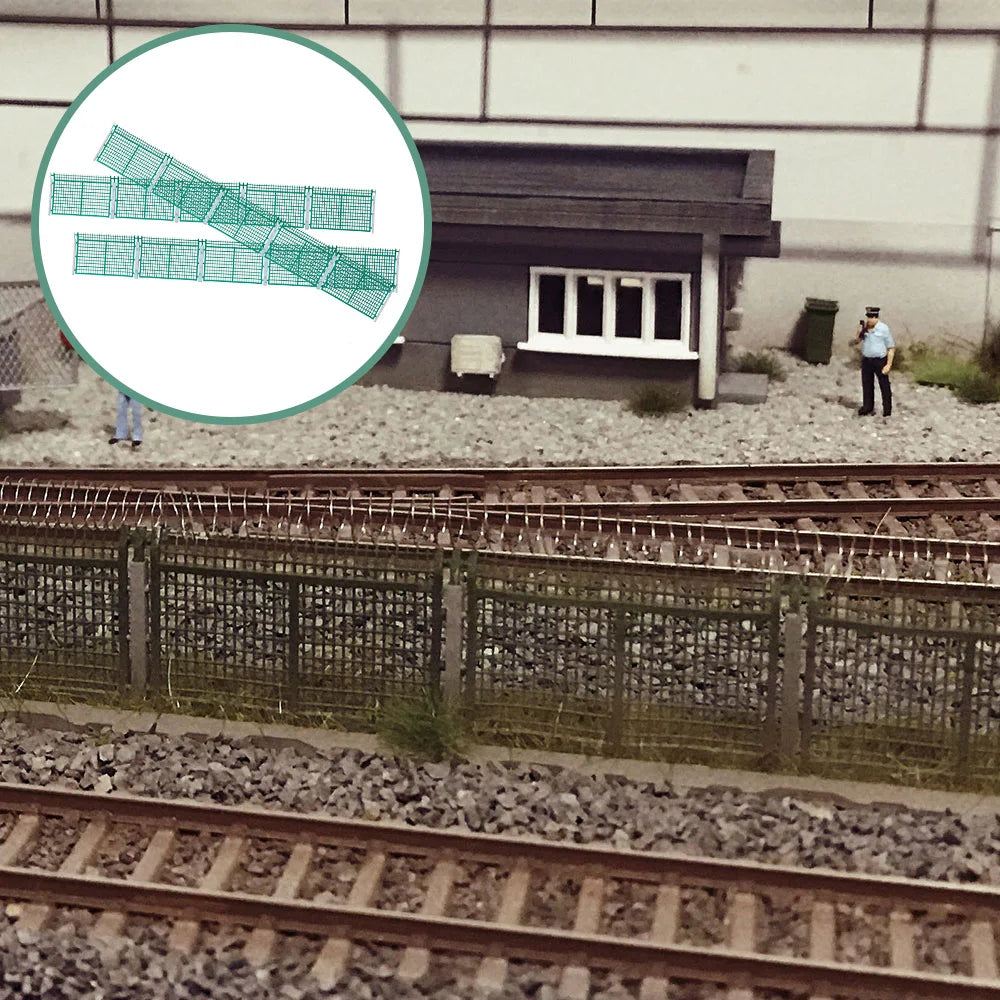 1Pcs/3Pcs Simulation Fence ABS Railroad Paling Model Kit Diy Railway Sand Table Scene Layout Materials Of Diorama