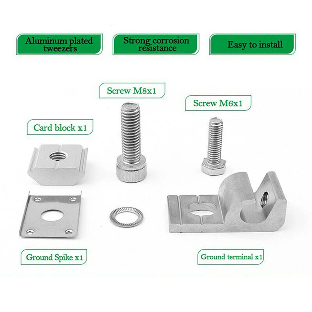 Solar Panel Mounting Bracket Clamps Ground Lugs Fasteners Photovoltaic Support Home Improvement Solar Part For Automobiles Ships