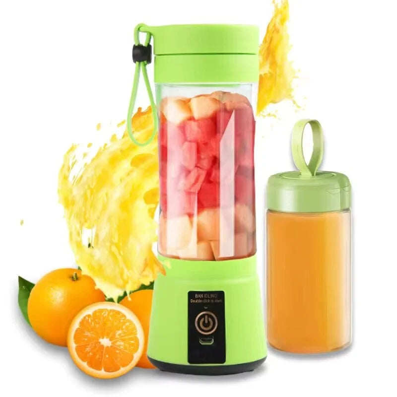 1pc 380ml Electric Fruit Juicer Home USB Rechargeable Smoothie Maker Blenders Machine Sports Bottle Juicing Cup Kitchenaid