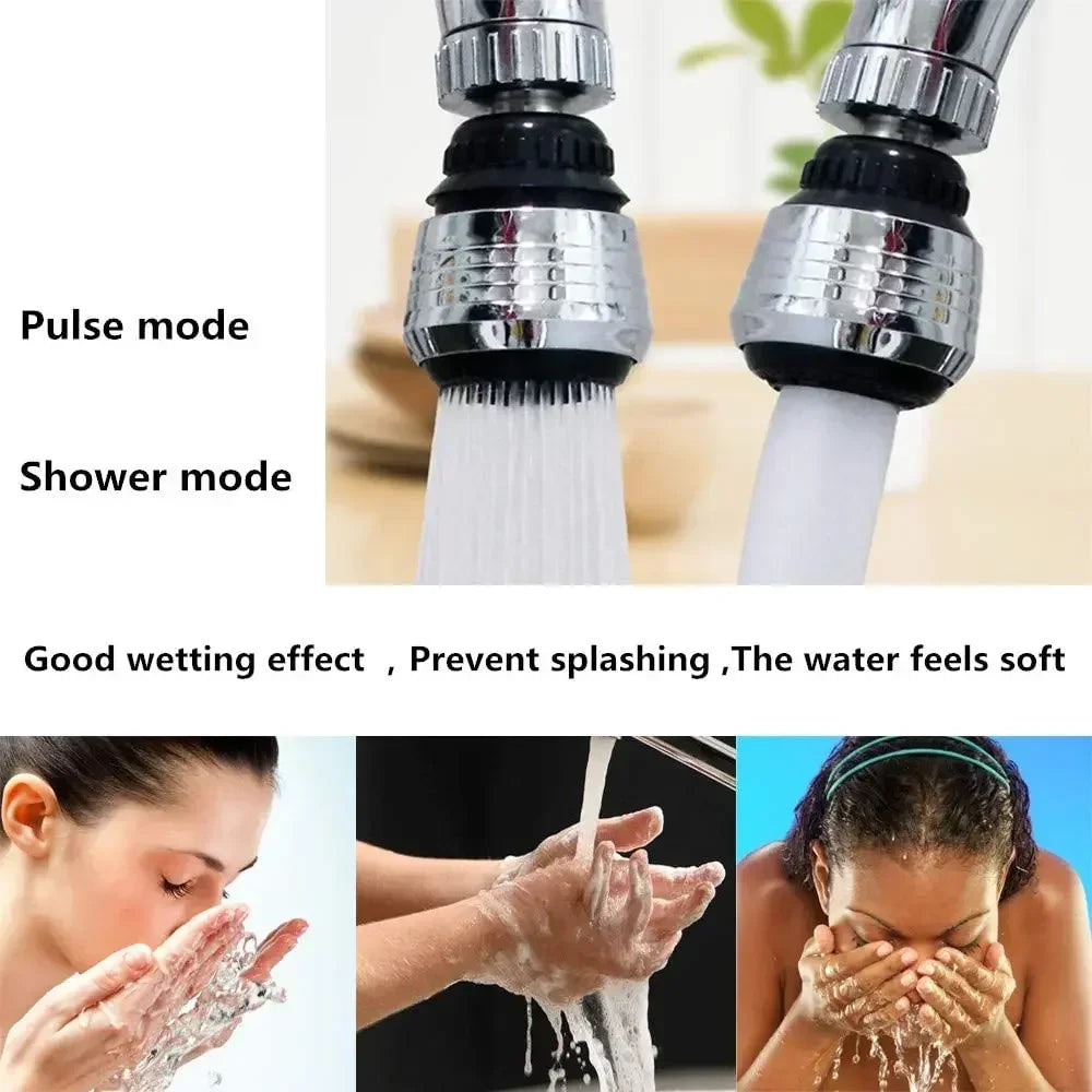 2 Modes 360 Rotatable Bubbler High Pressure Faucet Extender Water Saving Bathroom Kitchen Accessories Supplies Kitchen Gadgets