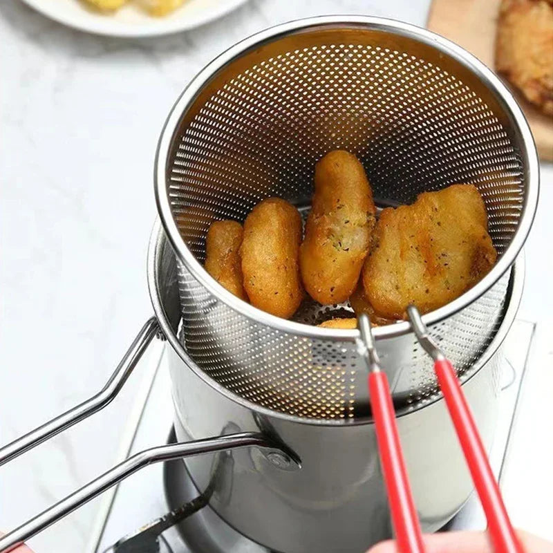 Hot Filter Pasta Spoon Frying Basket Oil Residue Colander Vegetable French Potato Chips Onion Rings Chicken Wings Snack Fried