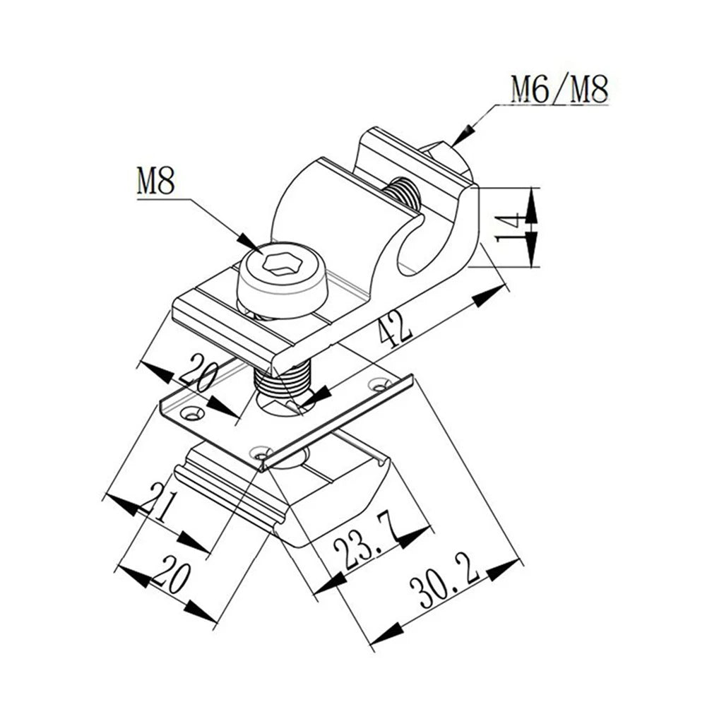 Solar Panel Mounting Bracket Clamps Ground Lugs Fasteners Photovoltaic Support Home Improvement Solar Part For Automobiles Ships