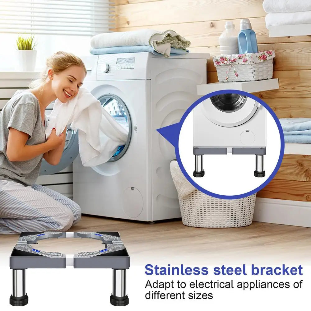 Washing Machine Stand Movable  Refrigerator Raised Base Adjustable Washer Dryer Pedestal  Heavy Duty Home Appliance Accessories