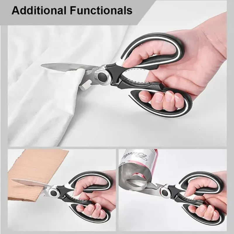 Kitchen Scissors Shears Chicken Bone Scissors Multi Purpose Non Slip Sharp Stainless Steel Kitchen Aid BBQ barbecue scissors