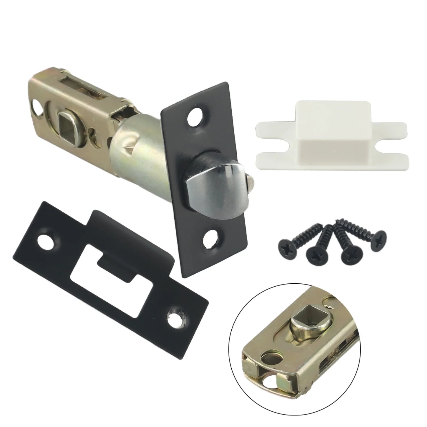 1set Door Lock Body For Bathroom Single Tongue Lock Bolt With Core Home Improvement 60-70cm Adjustable Door Lock Hardware Tools