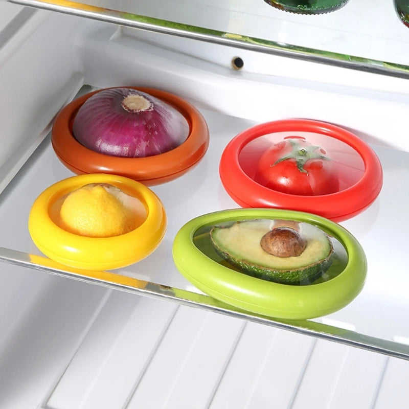 Kitchen Storage Container Organizers Box for Refrigerator Cabinet Avocado Lemon Onion Fresh-Keeping Reusable Container